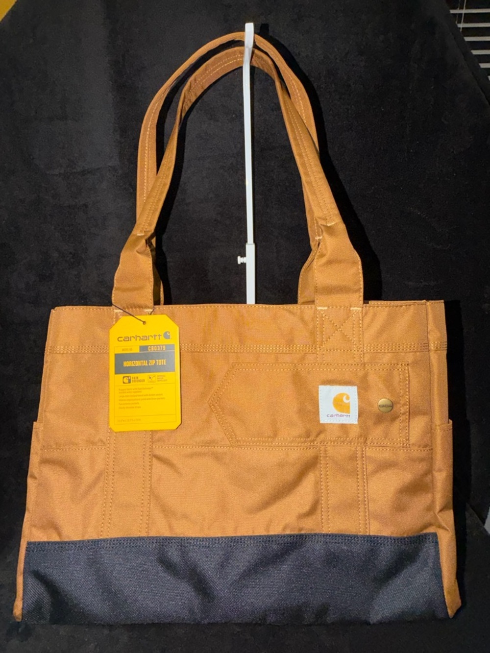 Carhartt Tan Canvas Tote with Black Base
